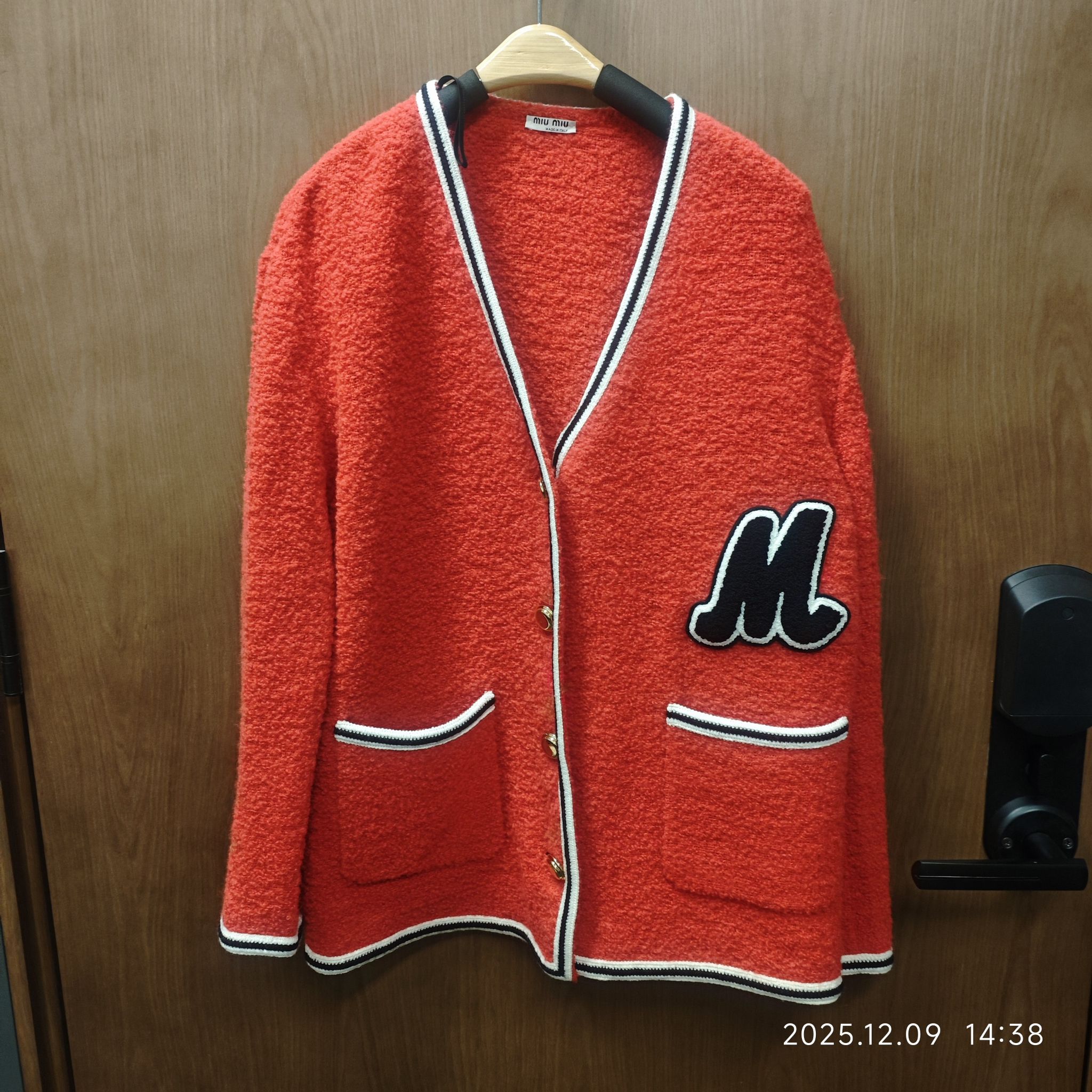 95新 MIU MIU/缪缪 针织开衫外套38码/251209WYY8X02