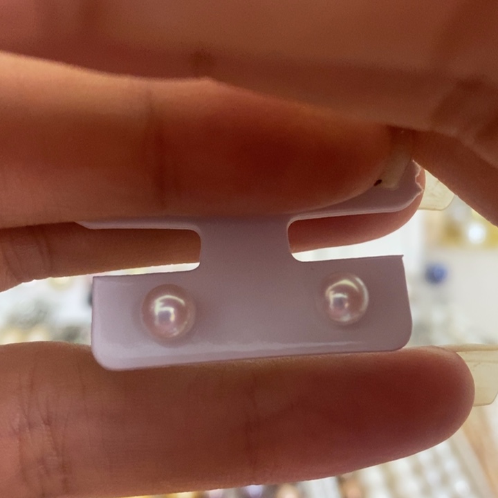 银S925镶嵌耳饰淡水珍珠
