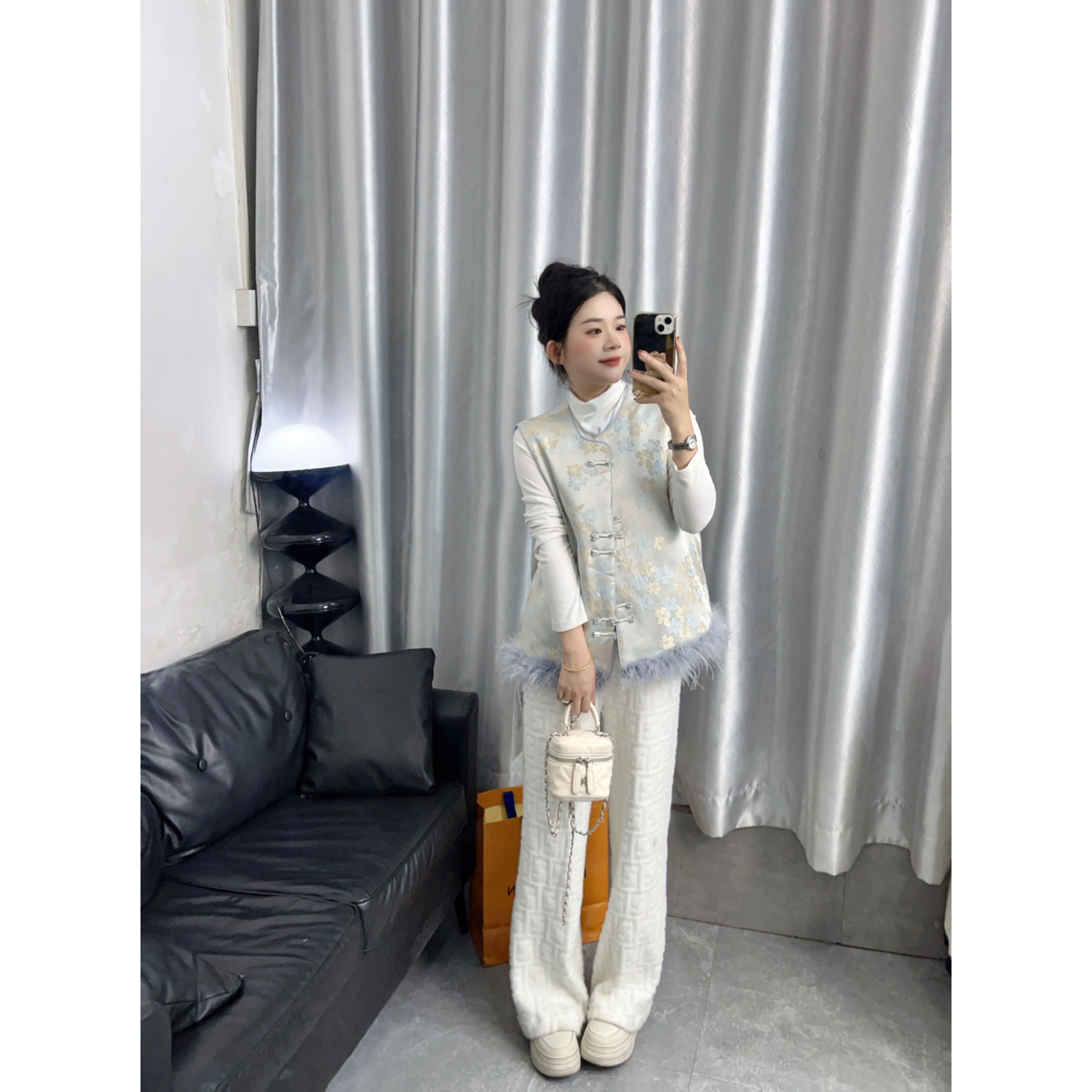 【虎妹推荐】小个子蓝色新中式风格夹棉马甲