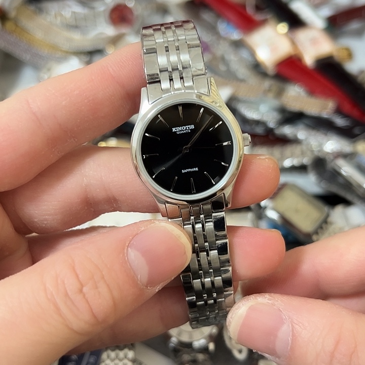 心***）钢牛皮（革）钢石英机芯