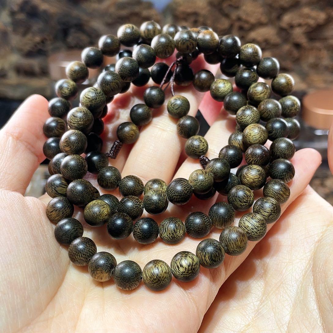 【闪购商品】沉香手串亚*越南芽庄虎斑白奇楠
