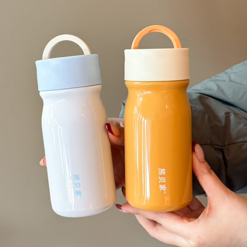 熊贝家户外轻便保温杯高颜值简约便携咖啡杯直饮男女新款口袋杯子