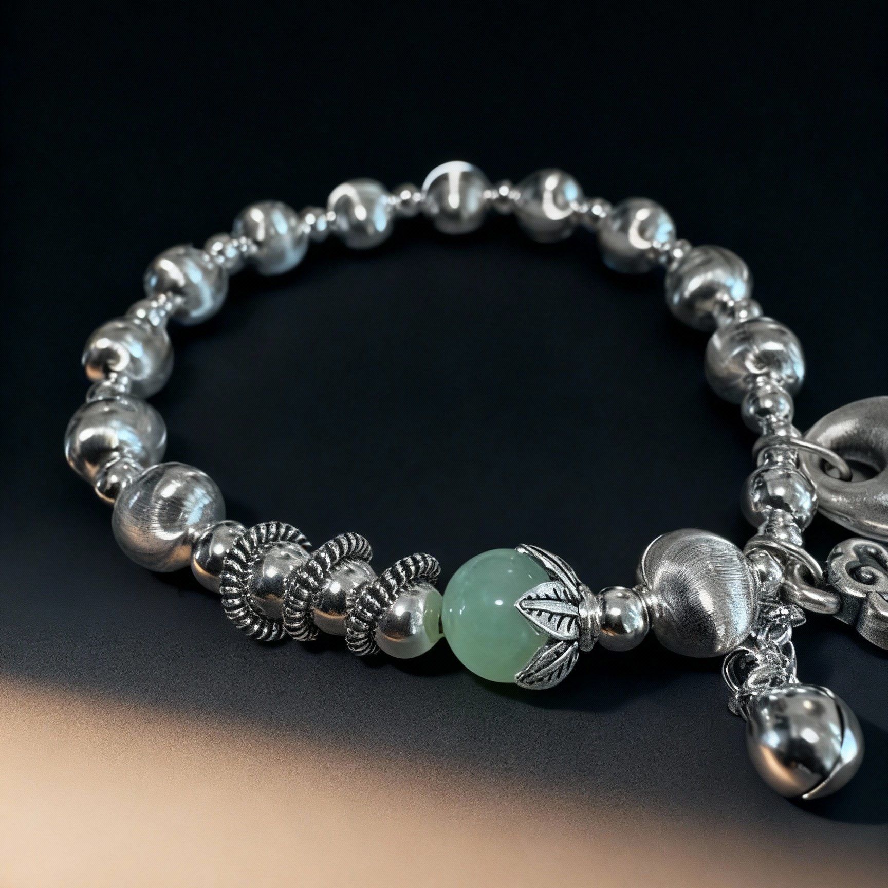 925银手链 通用民族风手工时尚饰品祥云小福坨个性复古