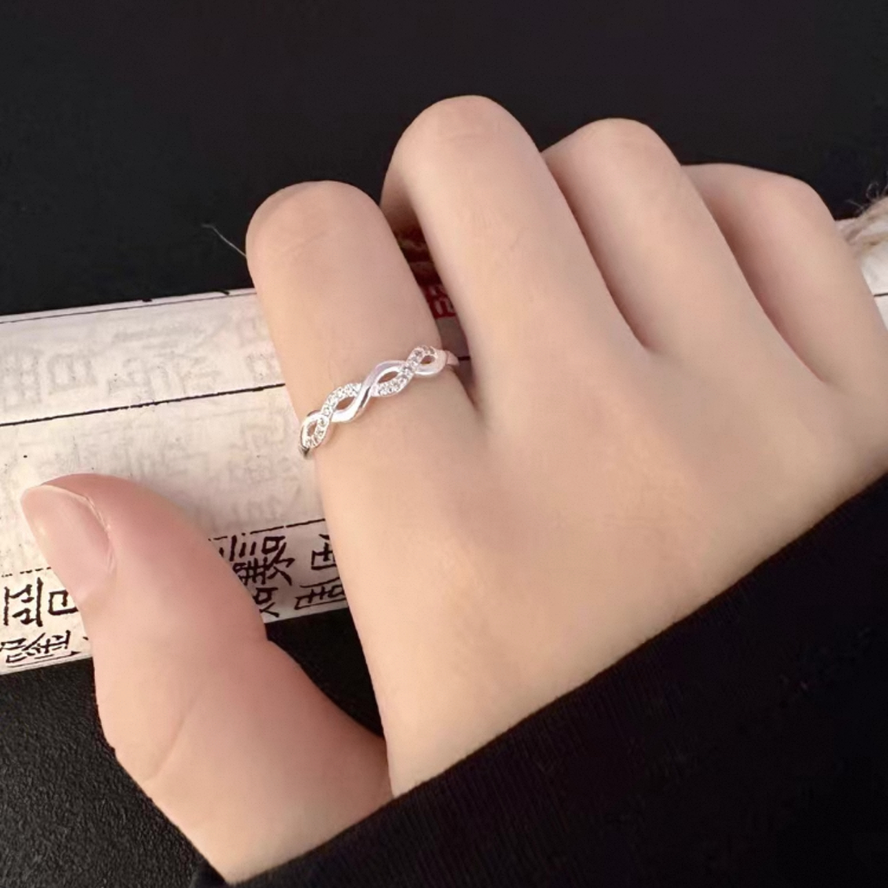 通体999款  星河环绕活口戒指环H350
