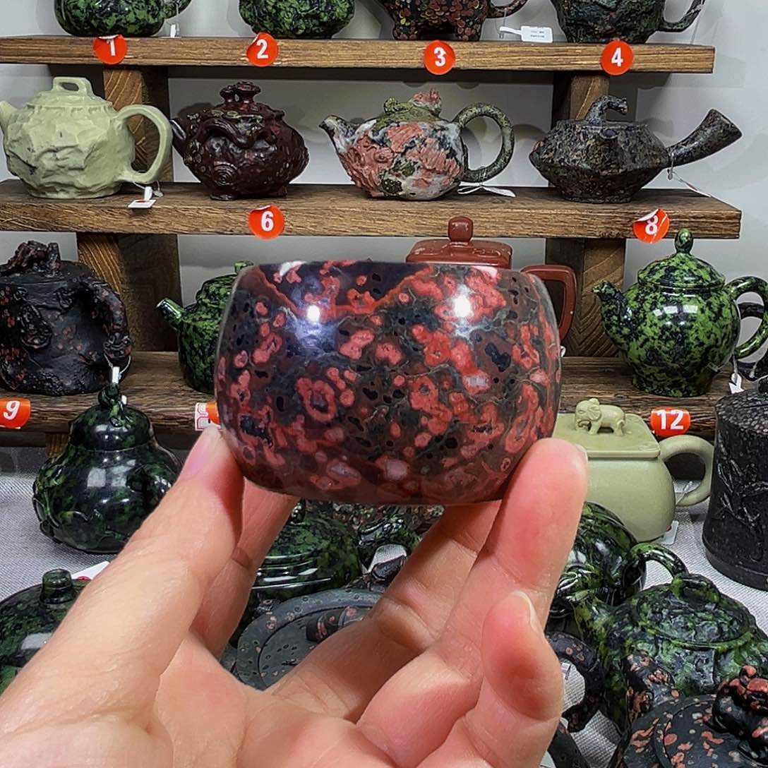 石材梅花玉安山玉微暇