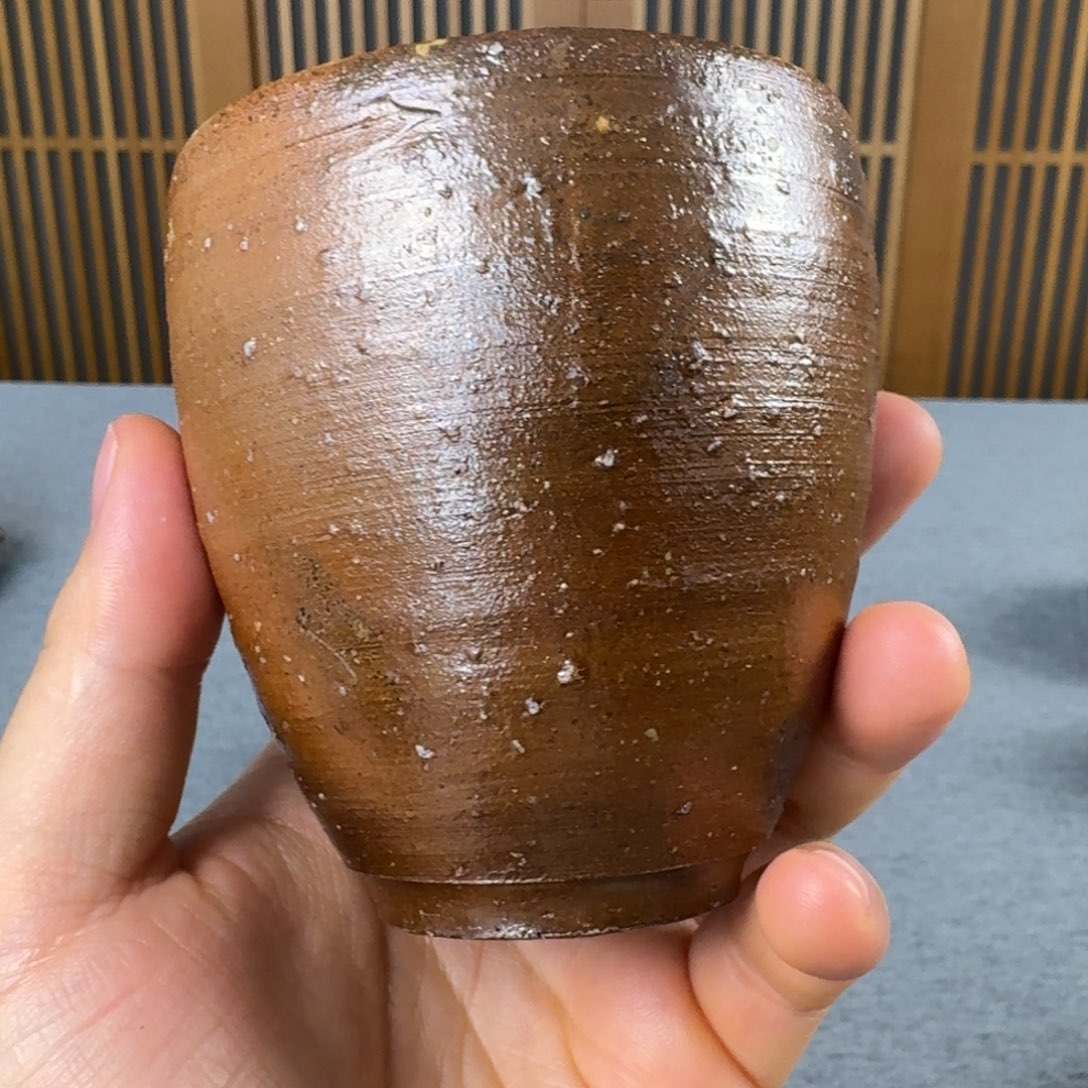 美基 备前烧 汤吞杯