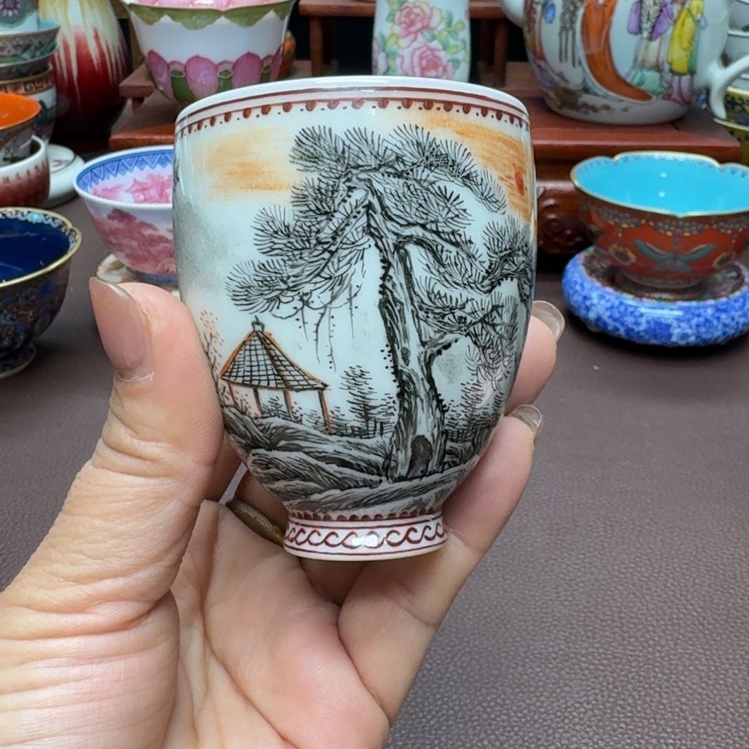 瓷片景德镇仿古手工制作精品展示