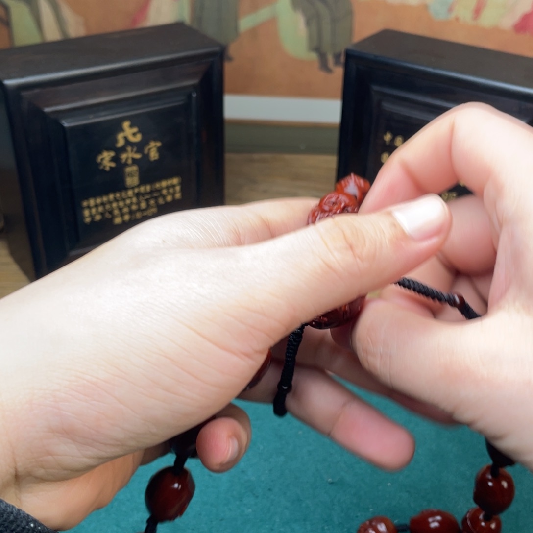 橄榄核手串K****野殷派十八罗汉表弟回血