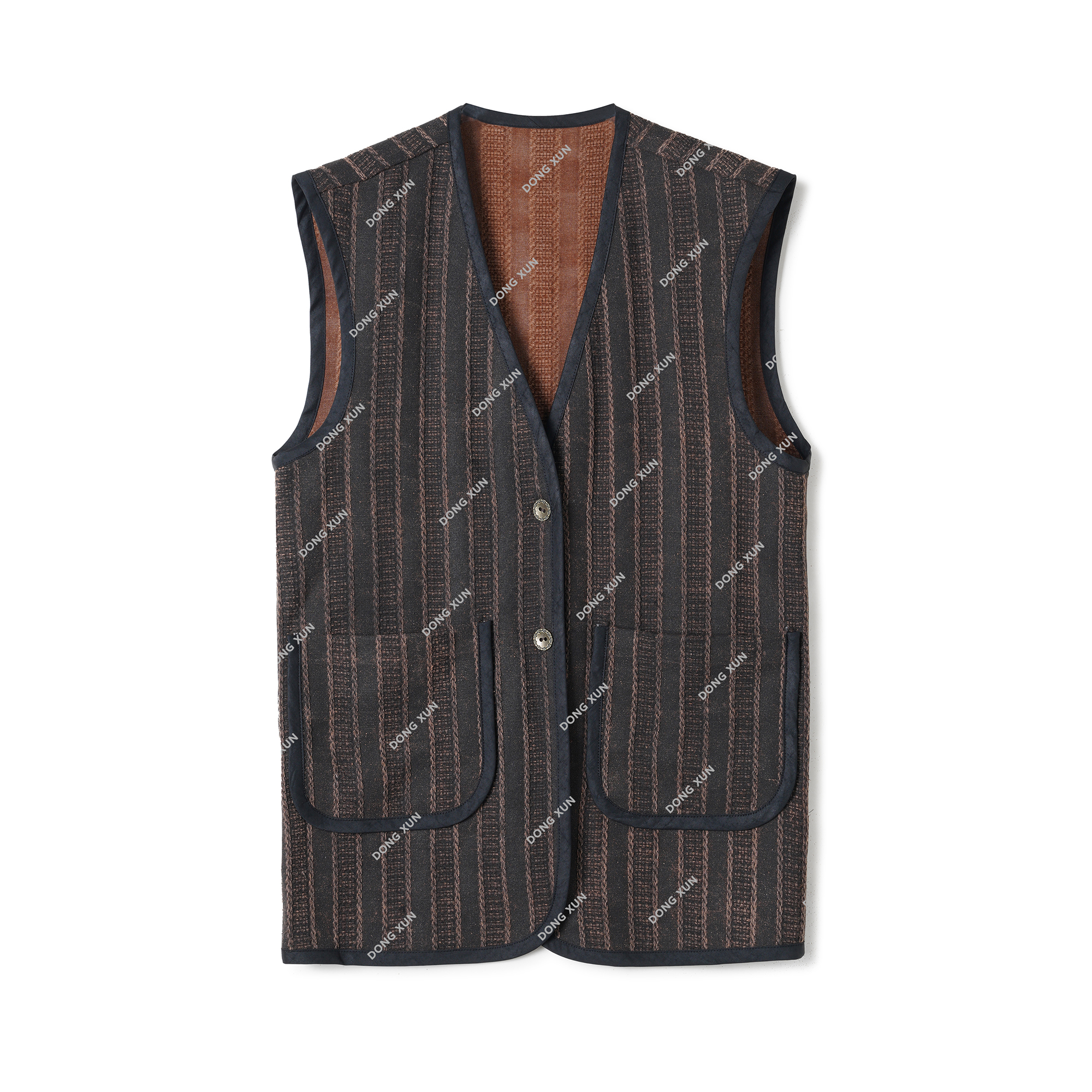 【吉祥】满分柞蚕丝 新中式老钱风马夹DX24AM0016