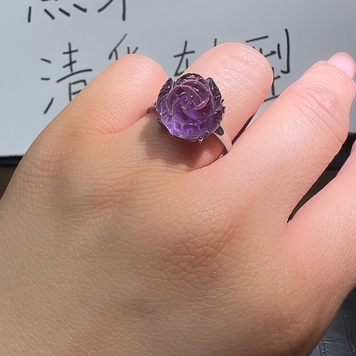 银S925镶嵌水晶戒指