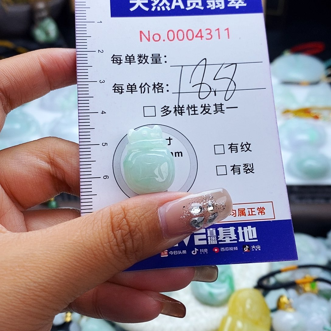 翡翠未镶嵌毛衣链4311