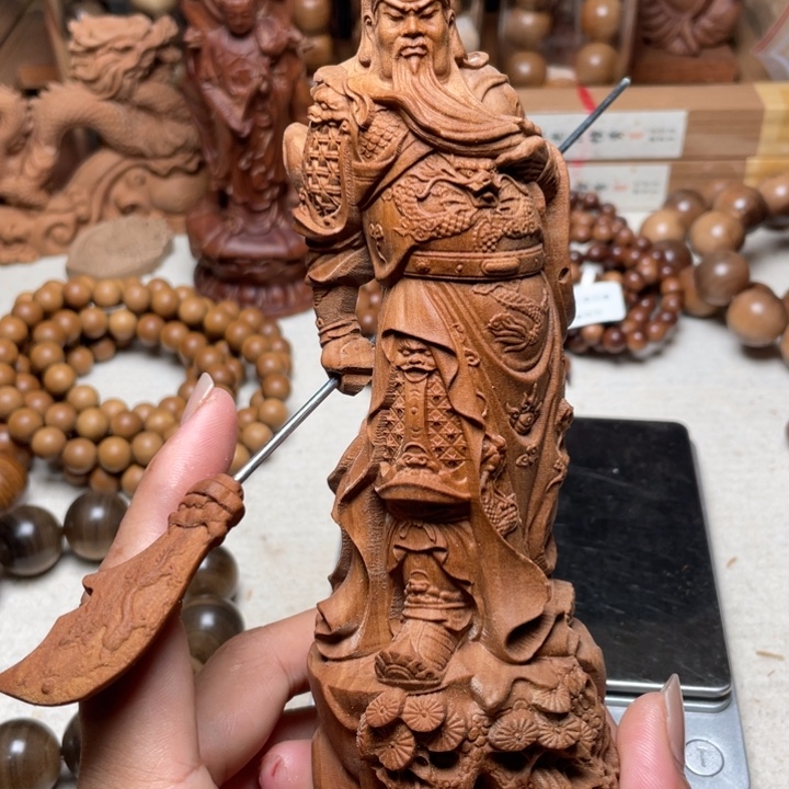 檀香木把件檀香关公