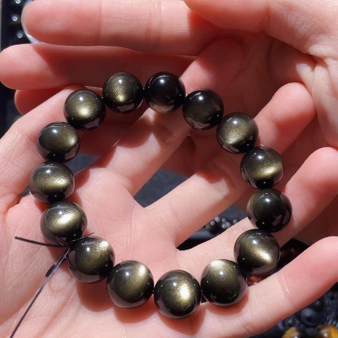 黑曜岩手链未镶嵌好****y