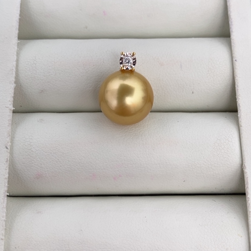 【闪购商品】18K金镶嵌吊坠(不含链)海水珍珠莫****3
