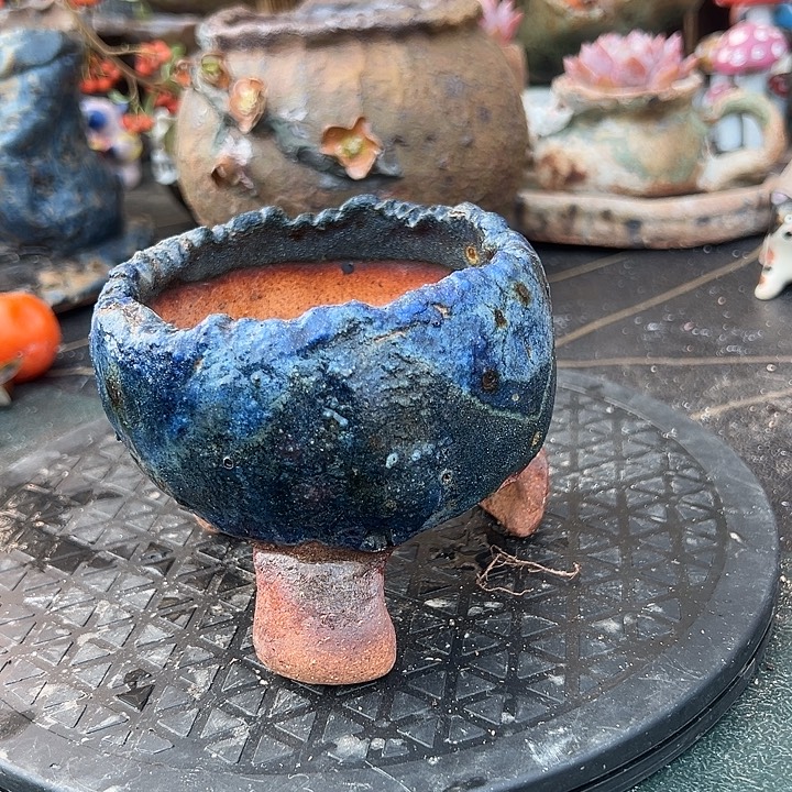 福利手工粗陶高温花盆