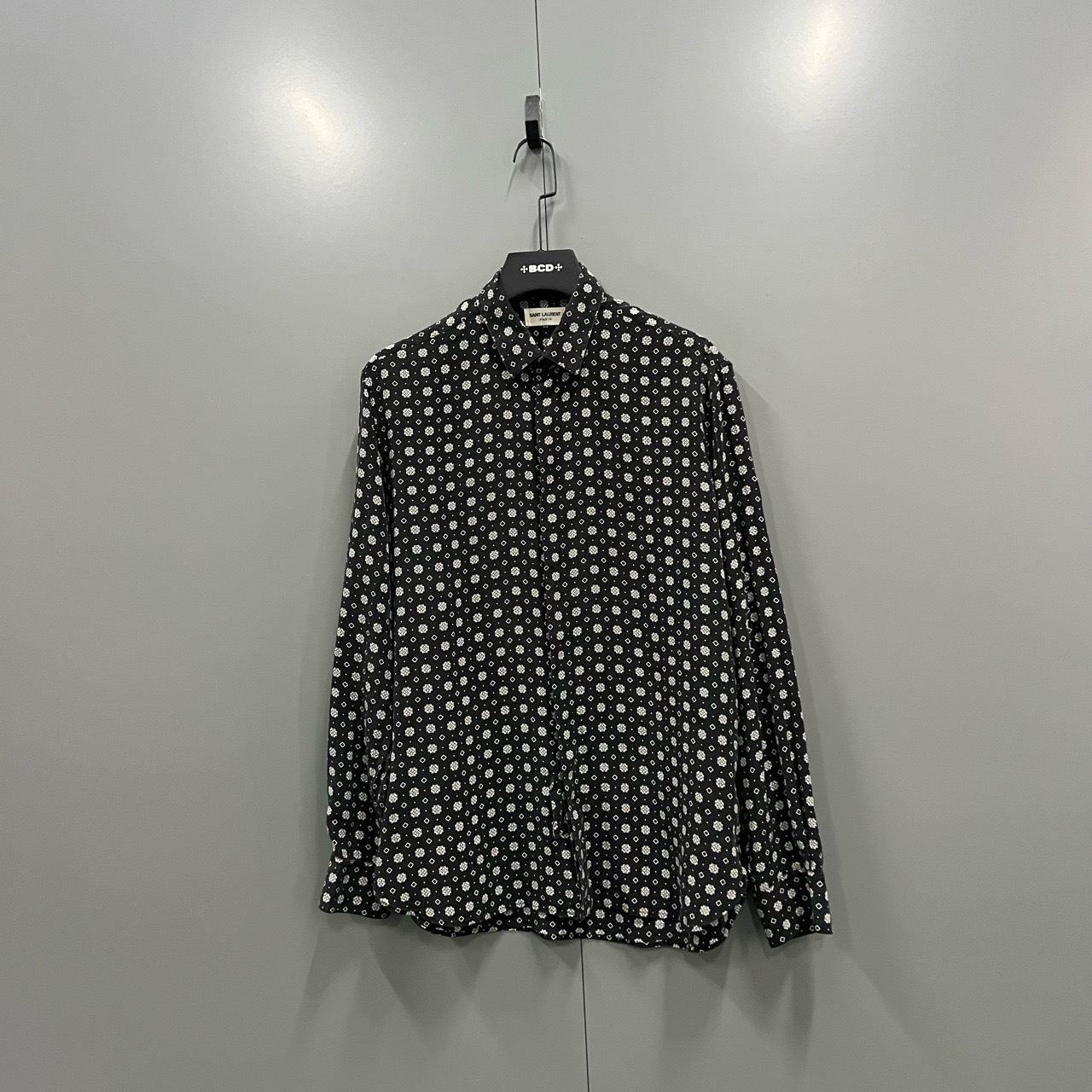 95新 YSL/圣罗兰 （cc1）碎花衬衫 40码/304964