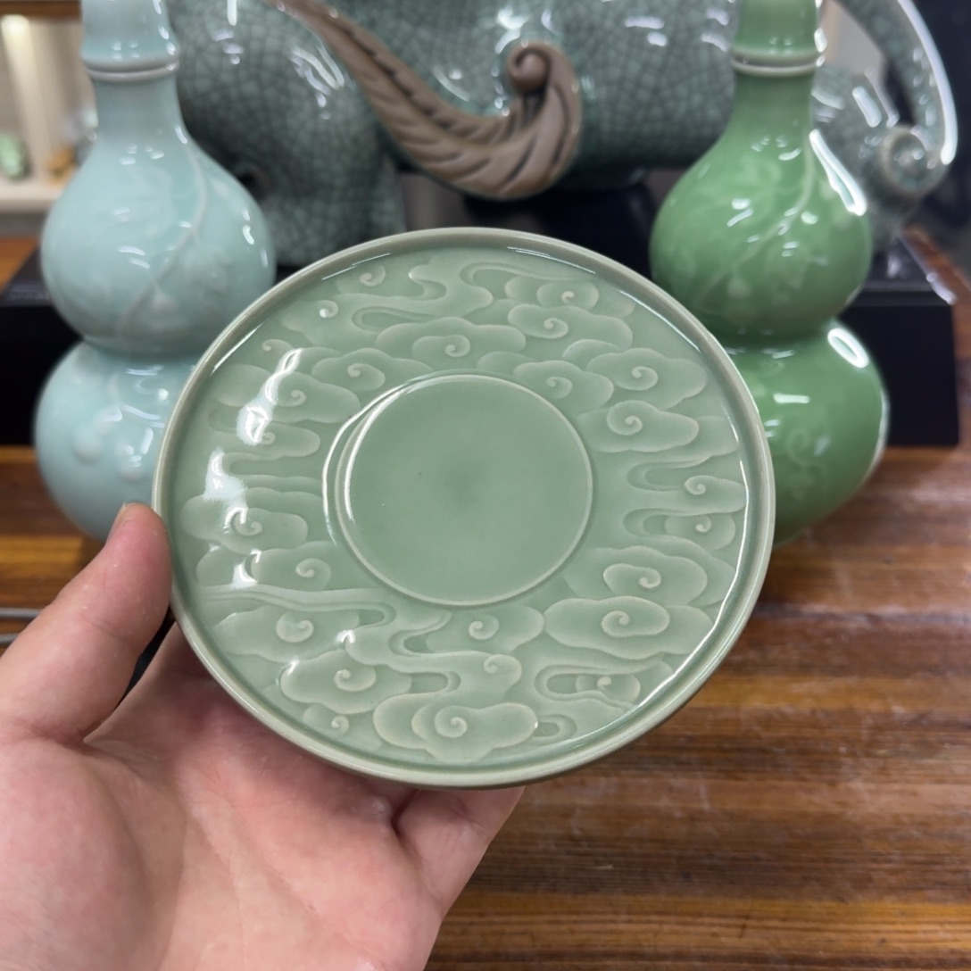 龙泉青瓷茶具微瑕7056