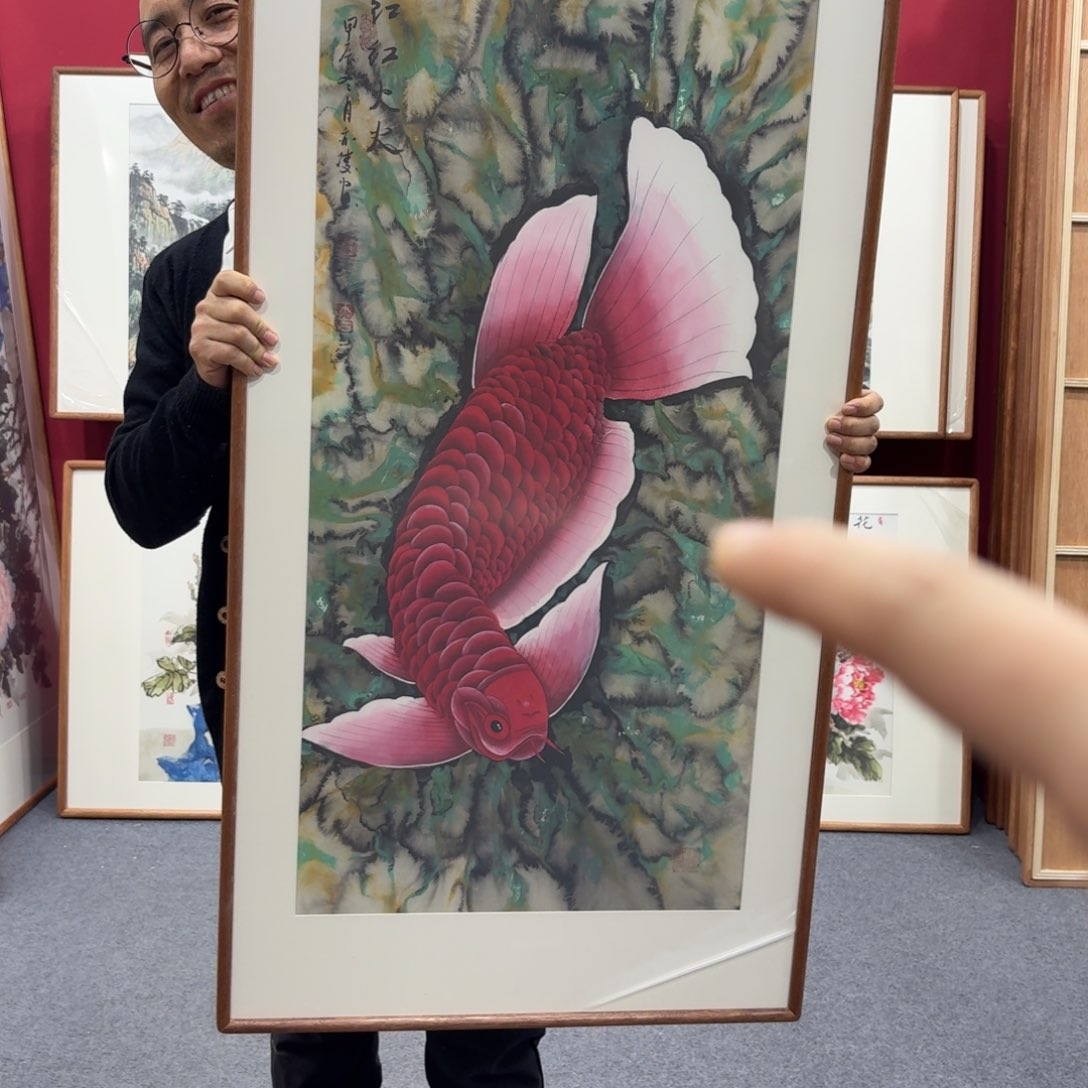 国画带框绘画120/60尺寸