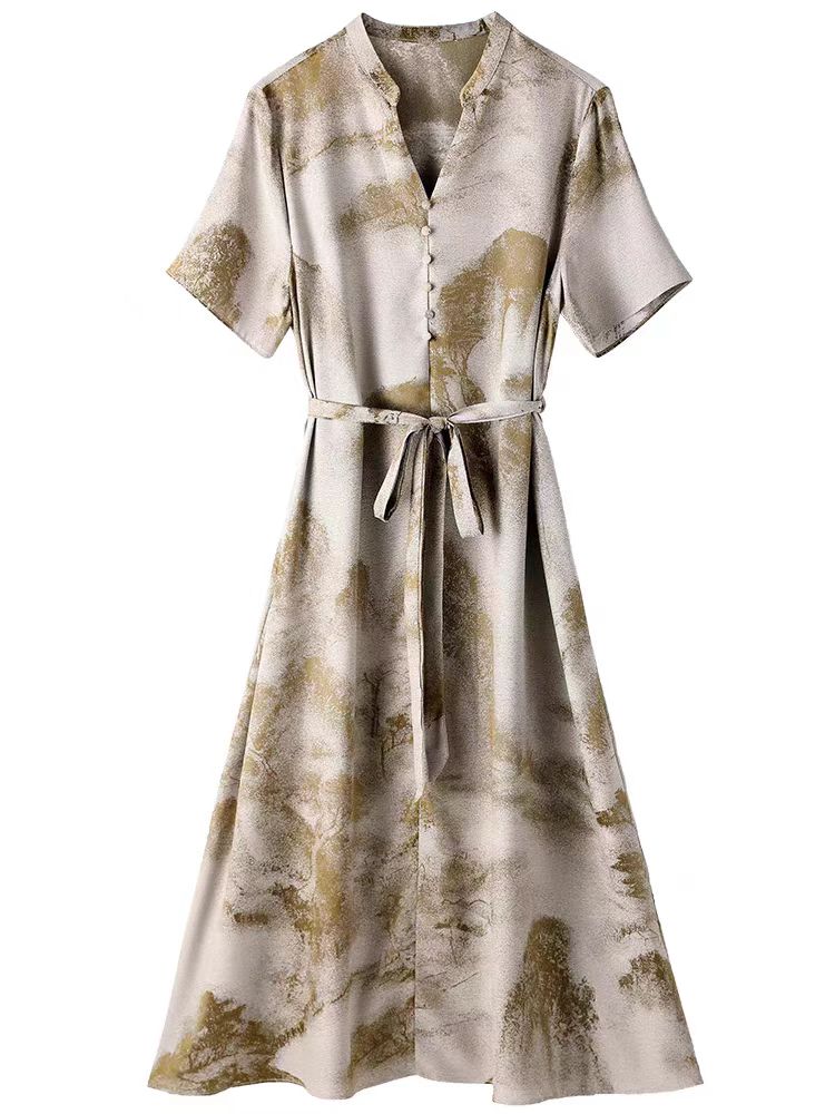 红梦（直播间扣号过款 非图片款）时尚复古洋气妈妈装中国风连衣裙