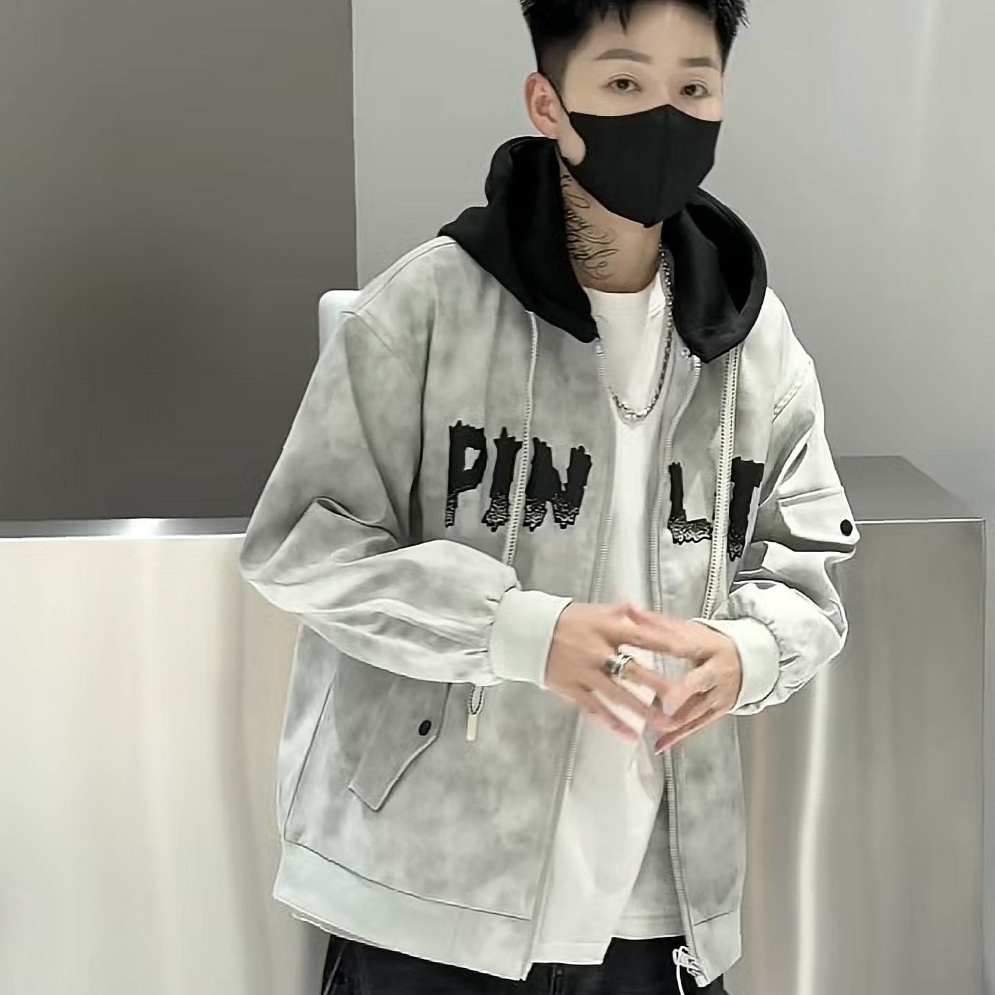 秋季青少年男生潮男休闲外套2553