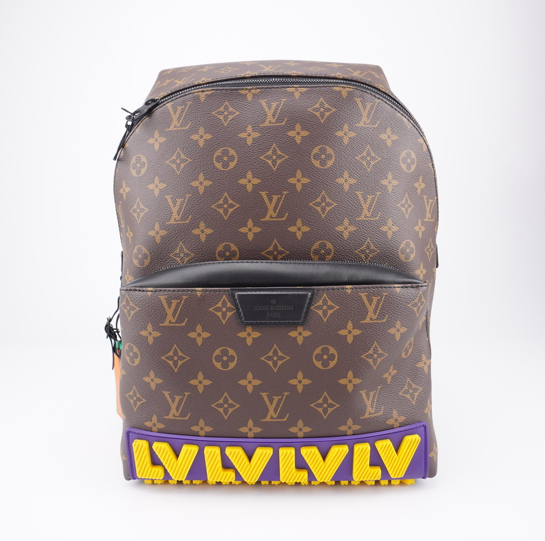 99新 LouisVuitton/路易威登 老花拼立体橡胶LV字母双肩包 G206
