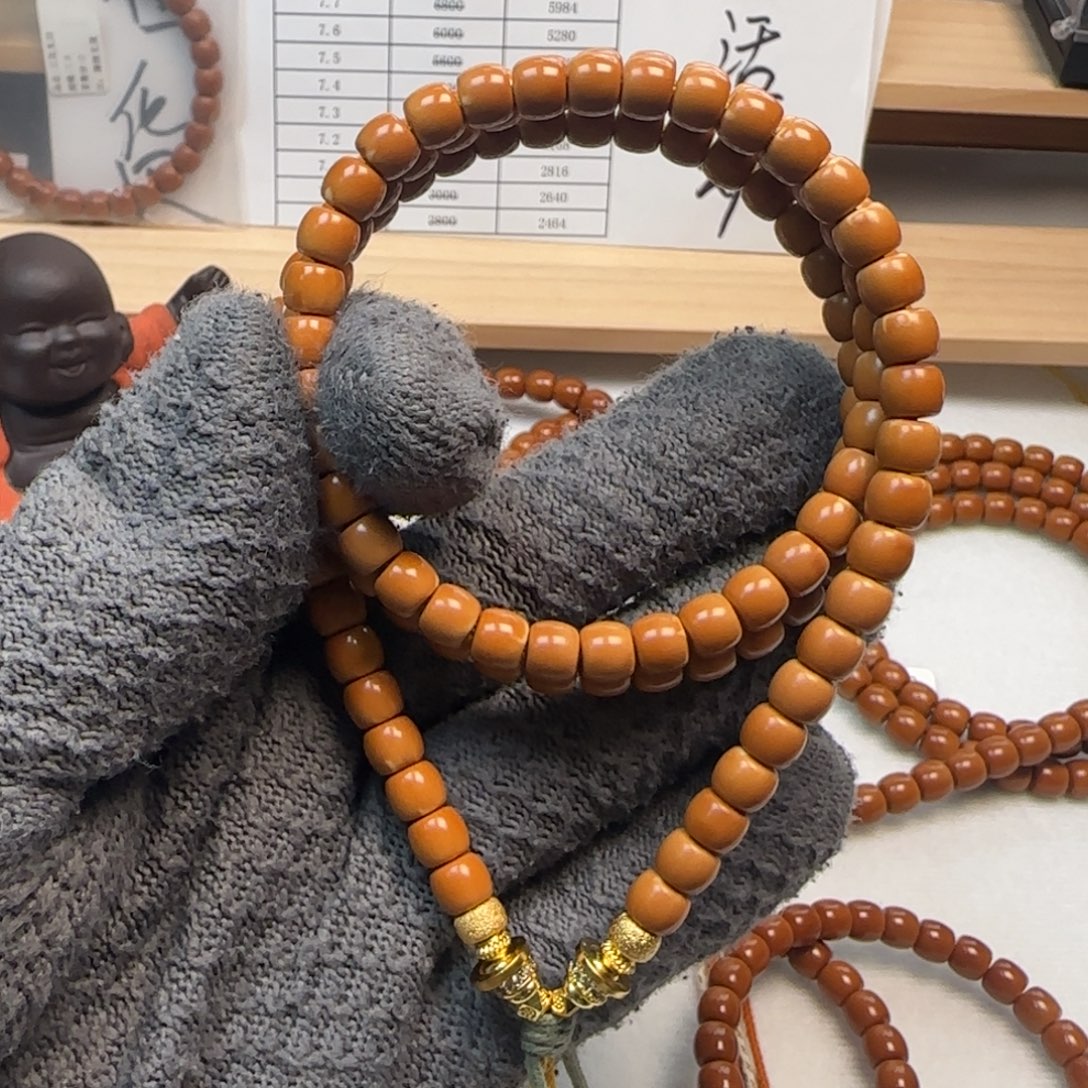 橄榄核吊坠老挝7.1mm三花108