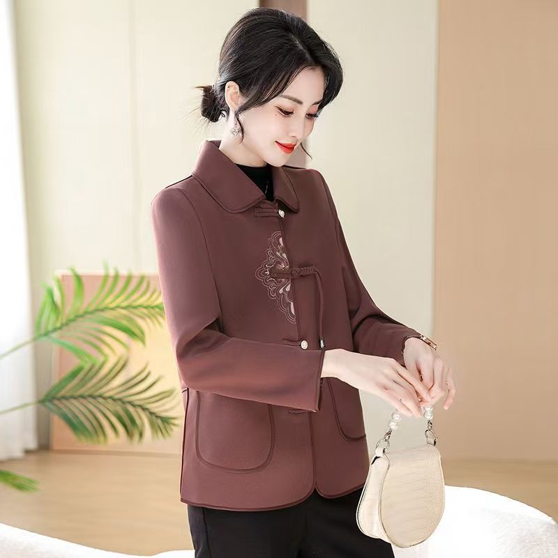 11438-中年妈妈春装新款时尚高端洋气国风外套中老年女装【A仓】