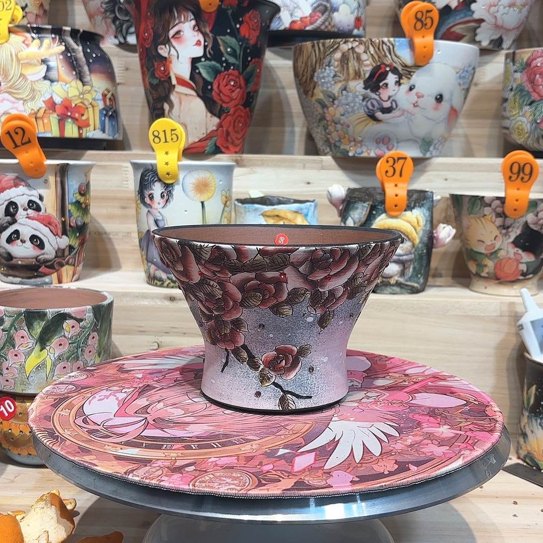 紫砂花盆手工花盆默认微瑕15/12