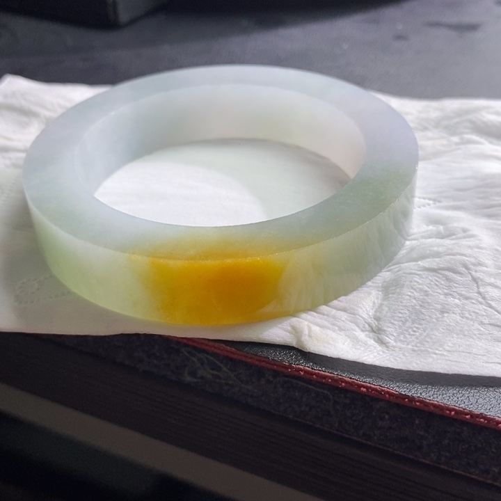 定制翡翠未镶嵌鸡油黄54-58