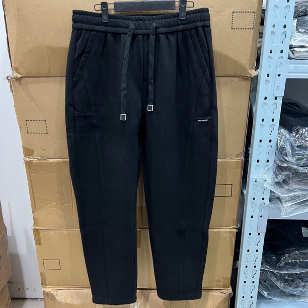 8926撤柜H家剪标黑色秋冬款加厚百搭日常休闲男士平口卫裤