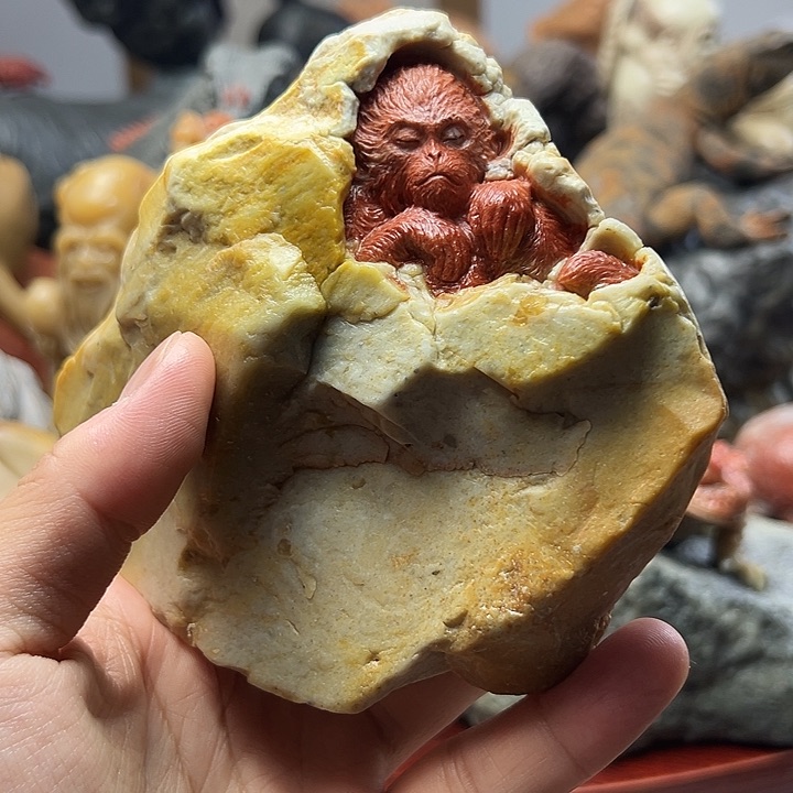 寿山石观*人寿山石摆件