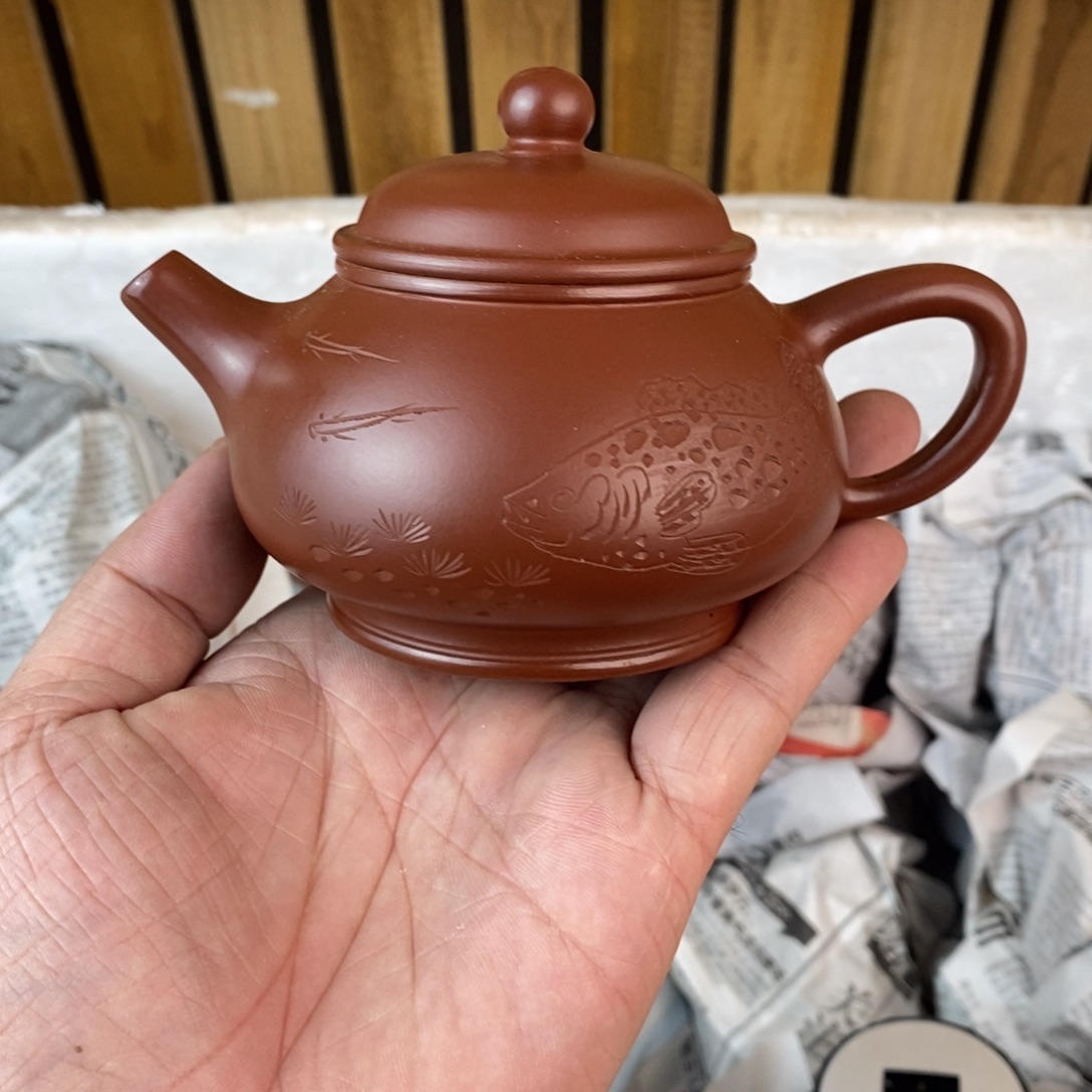 茶壶紫砂宜兴原矿紫砂壶qq200cc