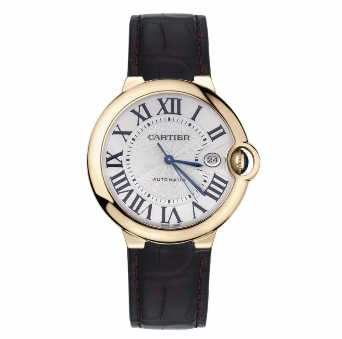 99新 Cartier/卡地亚 蓝气球W6900551 42黄金 机械男表 单表