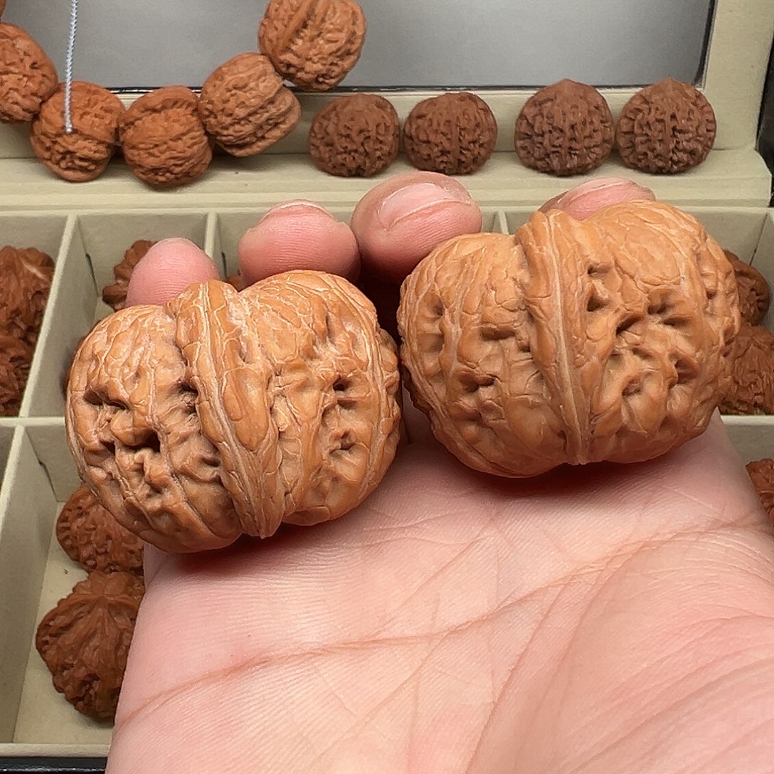 吊坠文玩核桃43全品元宝 一边小兜