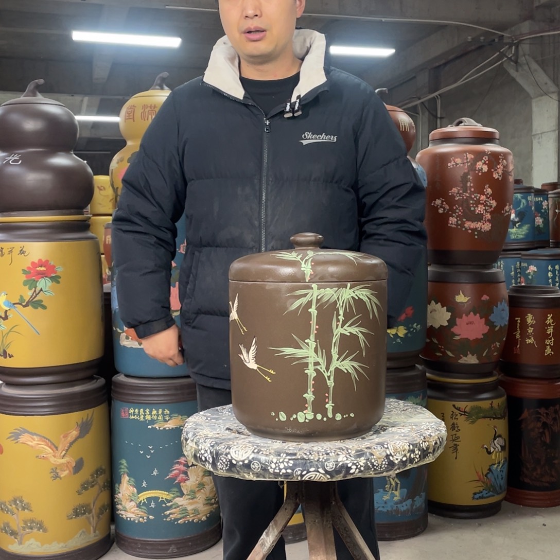 宜兴原矿紫砂茶叶罐