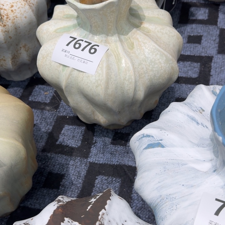 毛***常瓷片景德镇高温花器编码7676高31口6默认无孔