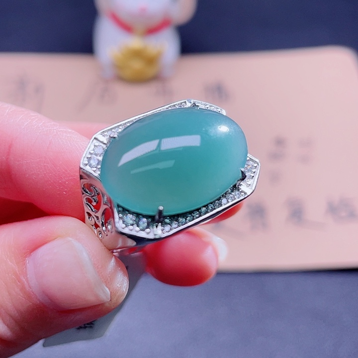 翡翠吊坠(不含链)银S925镶嵌