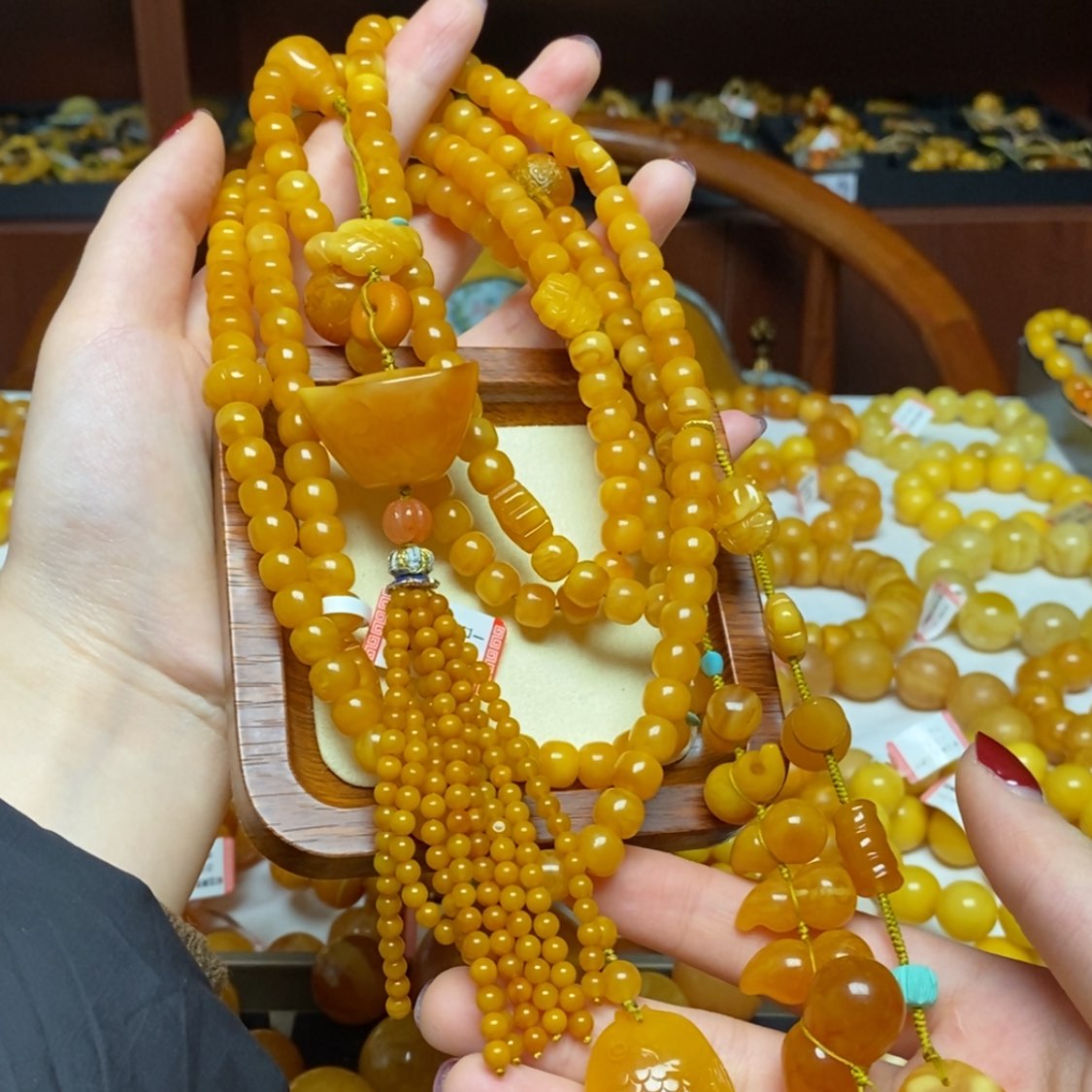 【闪购商品】蜜蜡颈饰未镶嵌项链