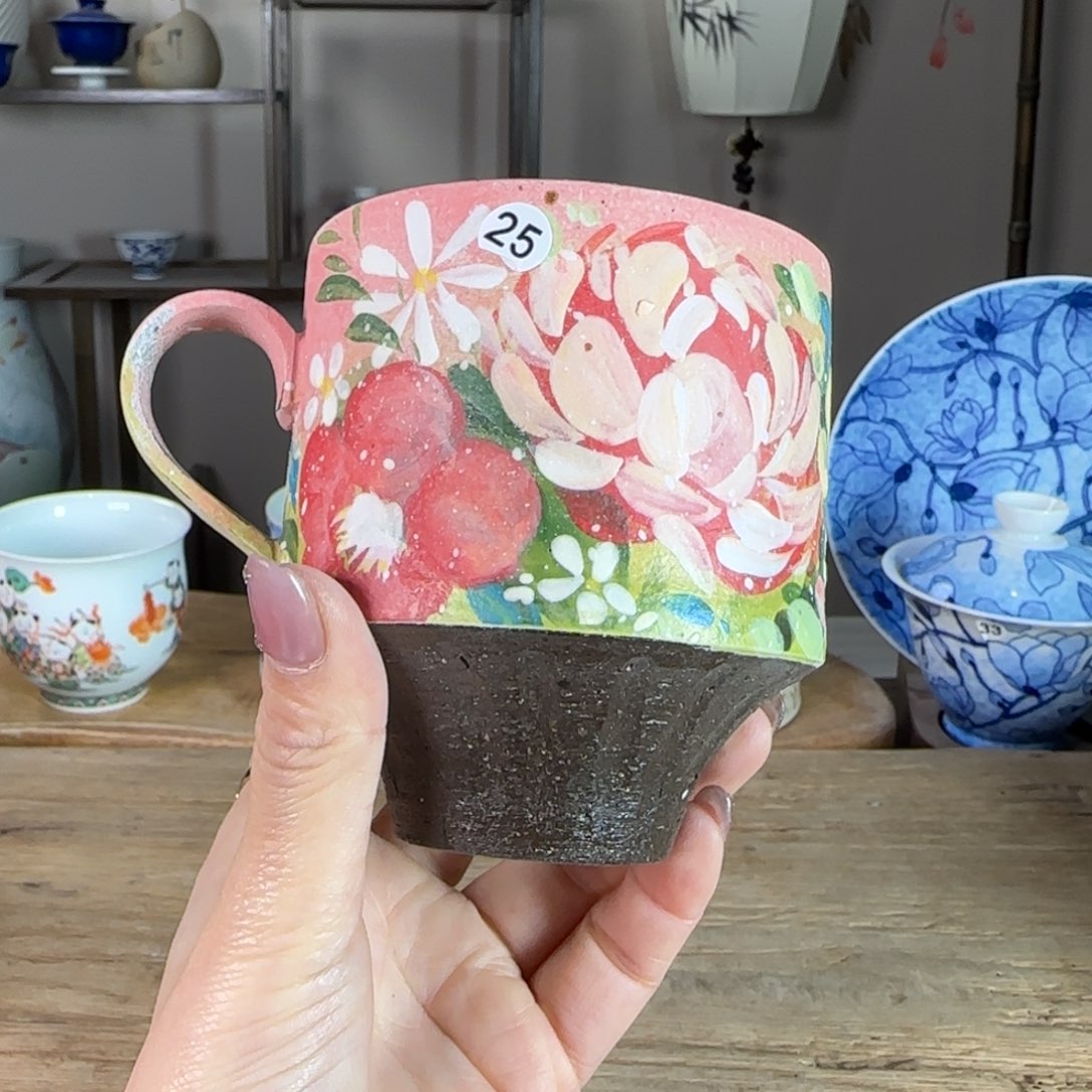 杯景德镇陶瓷柴烧多人