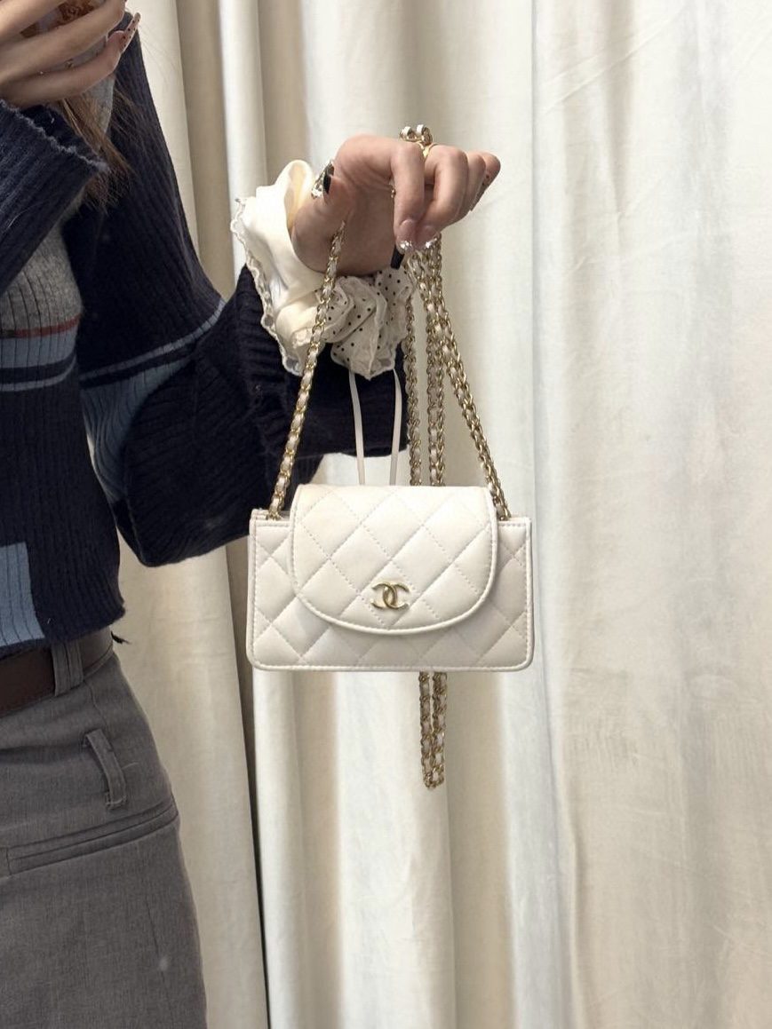 95新 Chanel/香奈儿 chanel 白金mini斜挎包