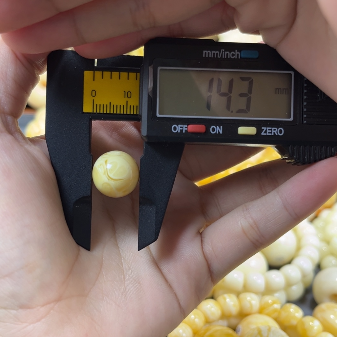 琥珀未镶嵌手串单珠圆珠