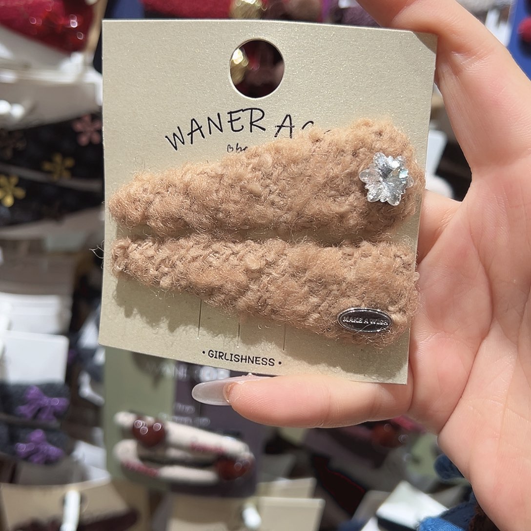 羽毛不锈钢卡其色三角掰掰夹