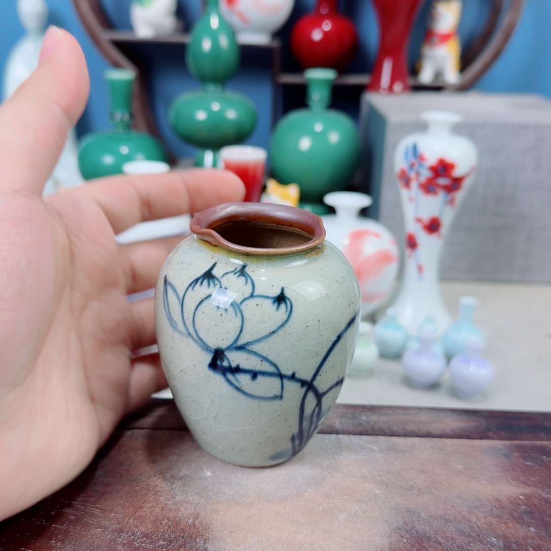 陶瓷手工小花器摆件