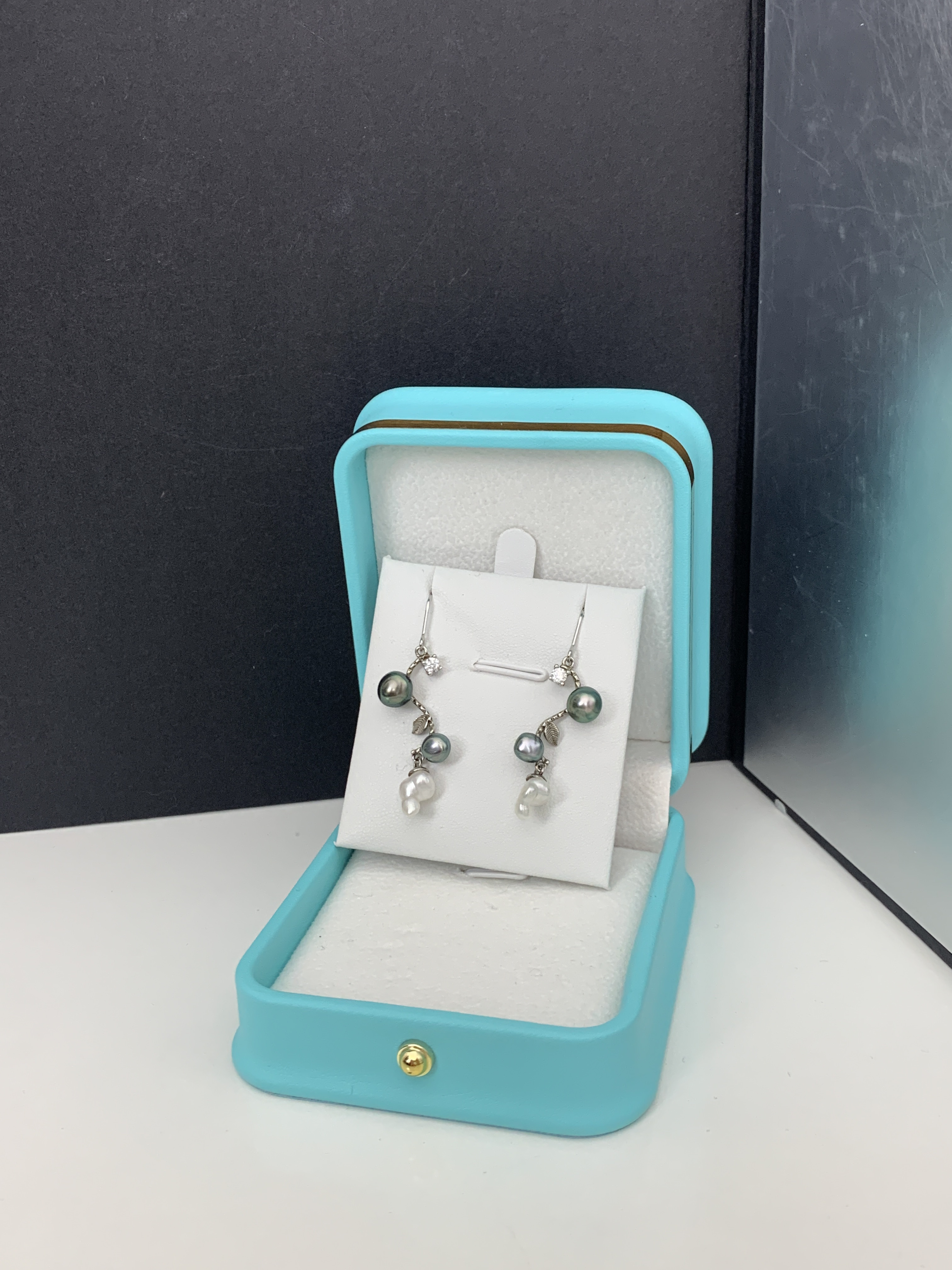 大溪地海水无核珍珠keshi耳坠个性时尚