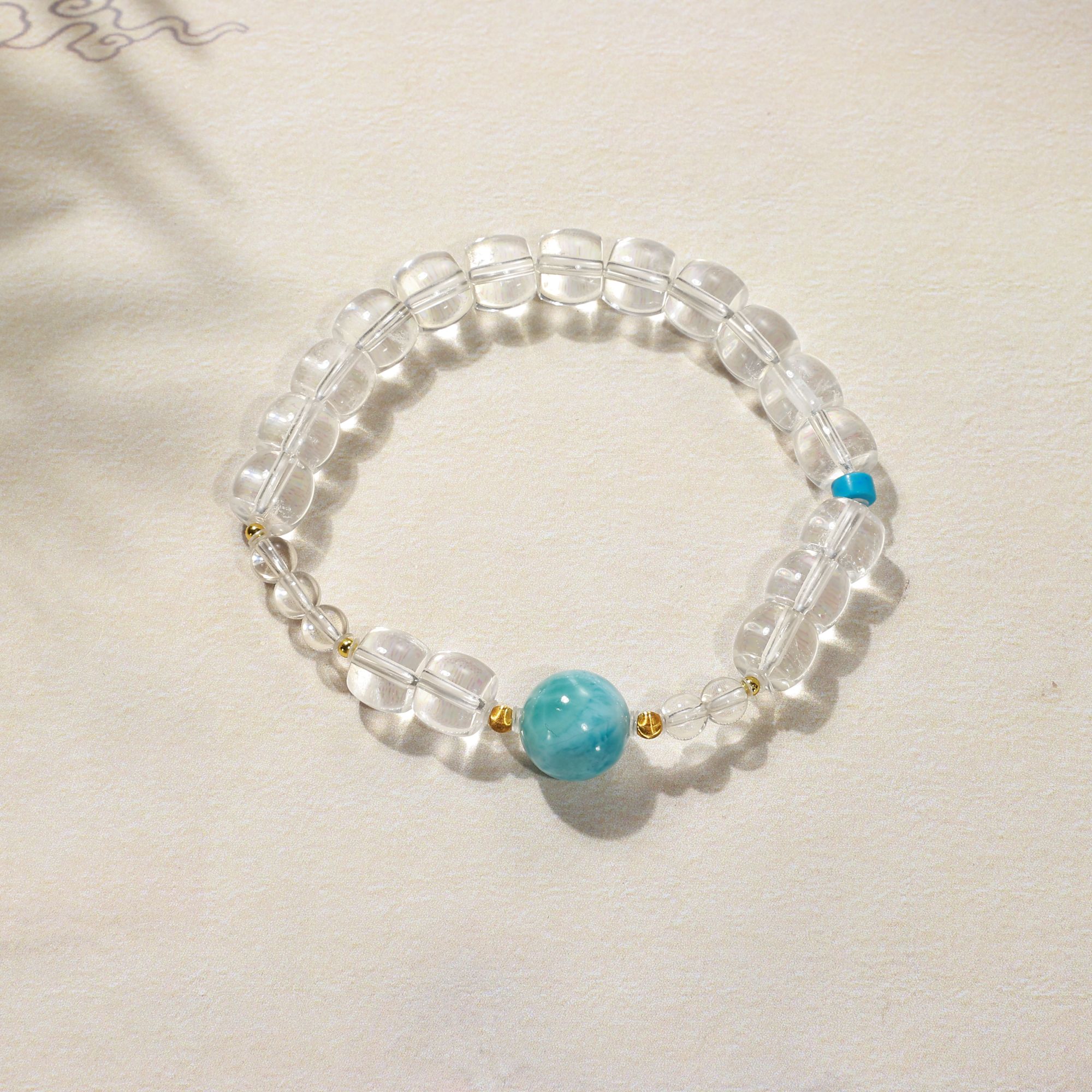 【时间海】白水晶天然水晶设计款手串