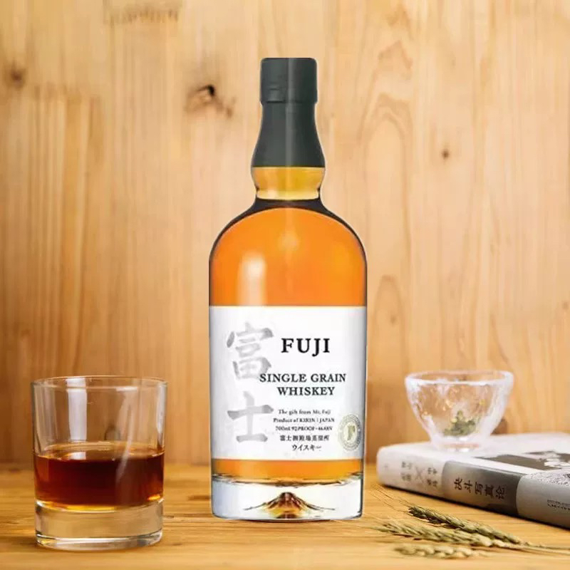 现货原装进口洋酒麒麟富士单一谷物威士忌应酬蒸溜酒烈酒年货礼物