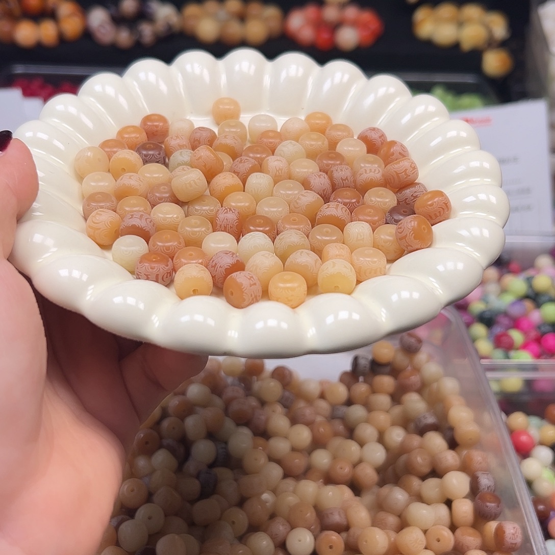 手串菩提根/象牙果卡10奶咖六字药品110颗