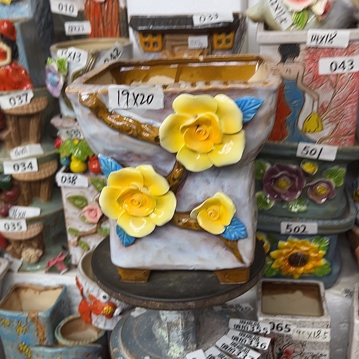 粗陶材质多肉花盆