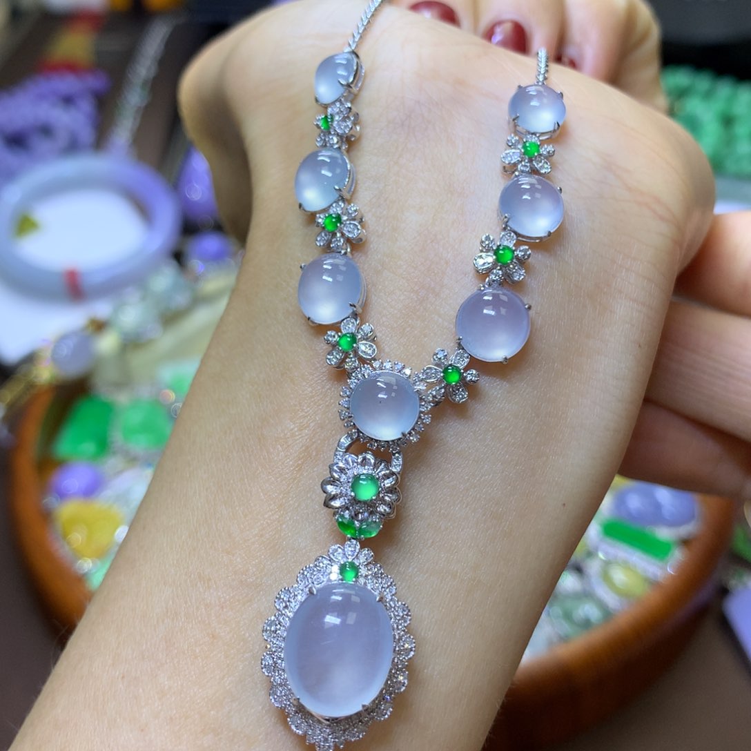 【闪购商品】翡翠颈饰18K金镶嵌 翡翠