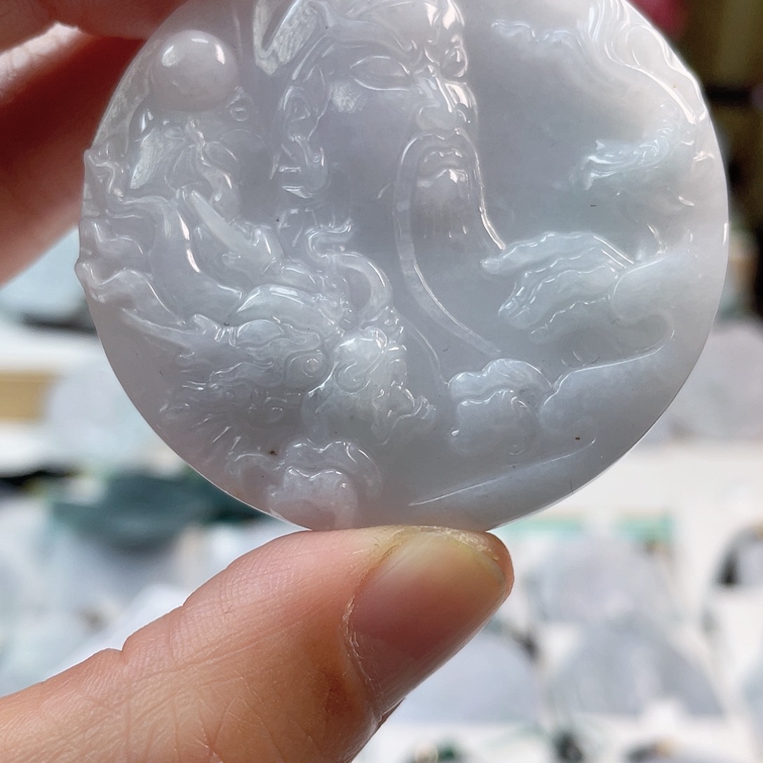 翡翠颈饰未镶嵌0896挂件